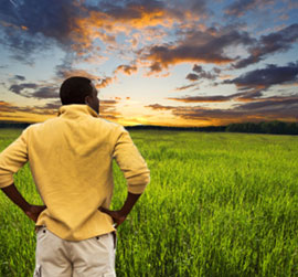 Man with Sunset